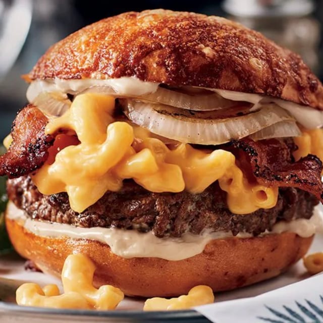Mac And Cheese Burger.