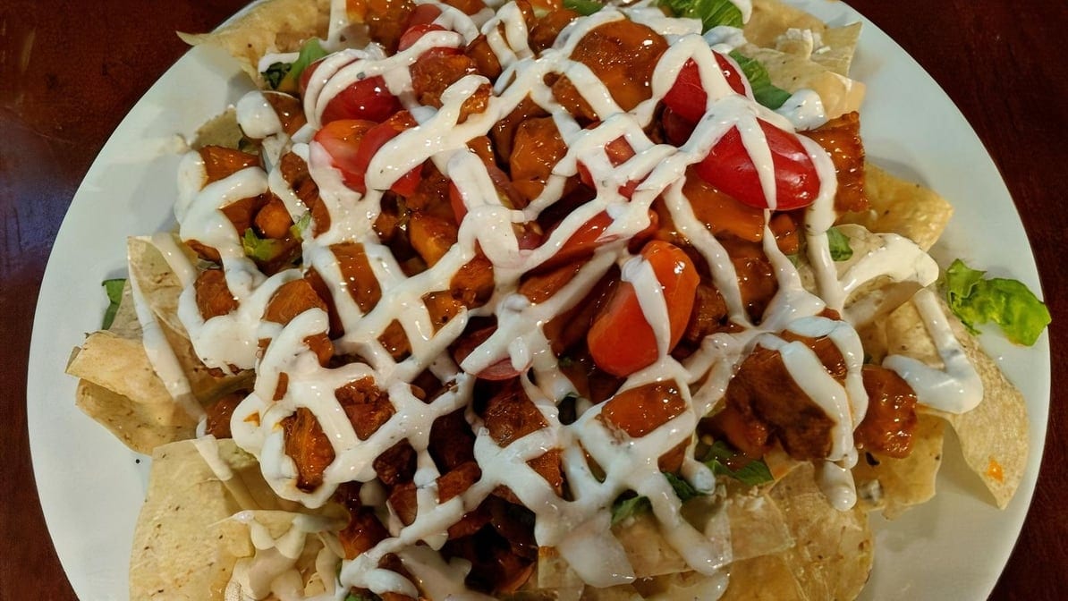 Buffalo Chicken Nachos.