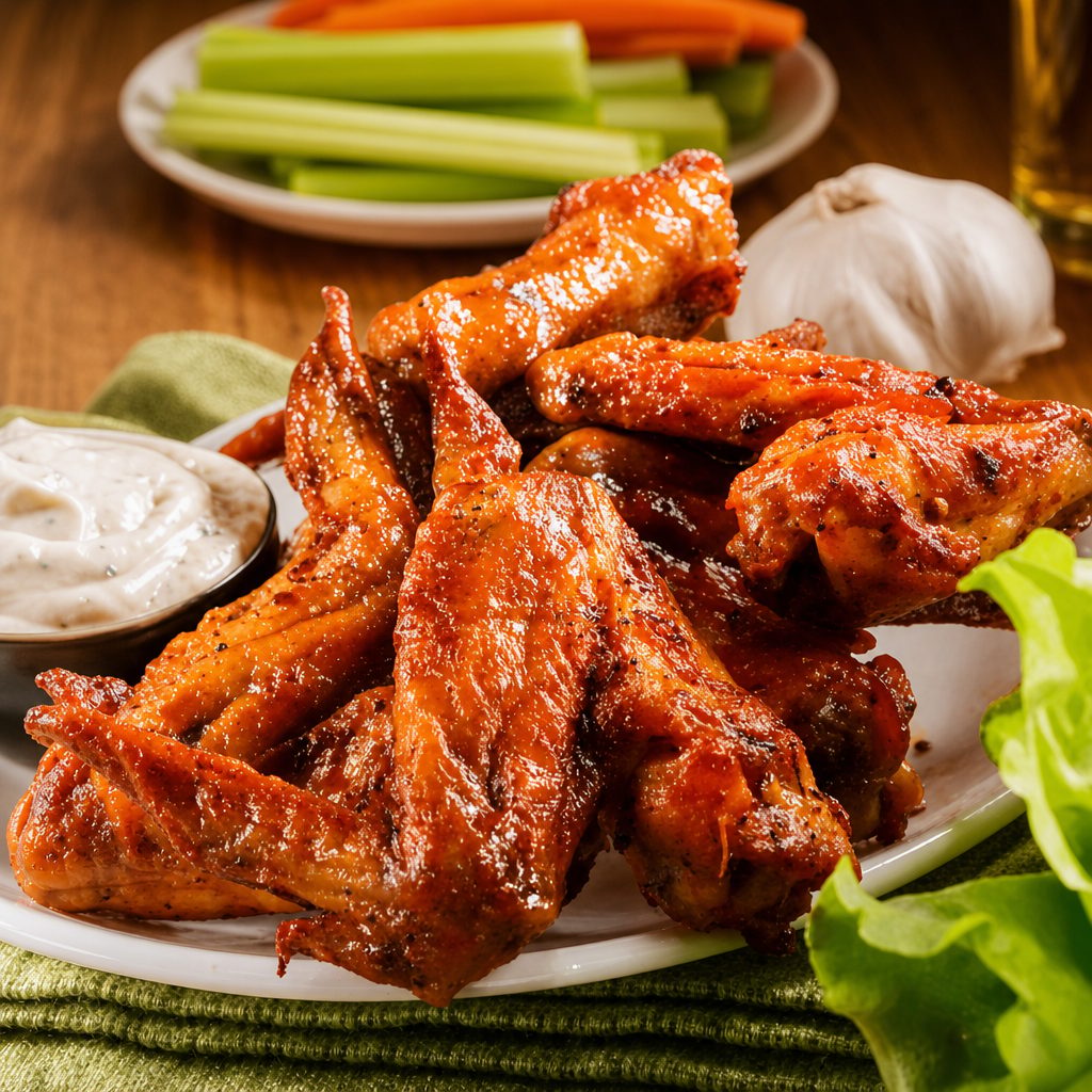 Crispy Jumbo Chicken Wings.
